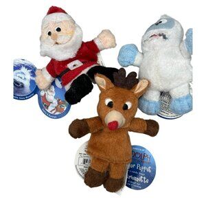 Rudolph set of 3 Island of misfit toys plush finger puppets Santa Bumble READ